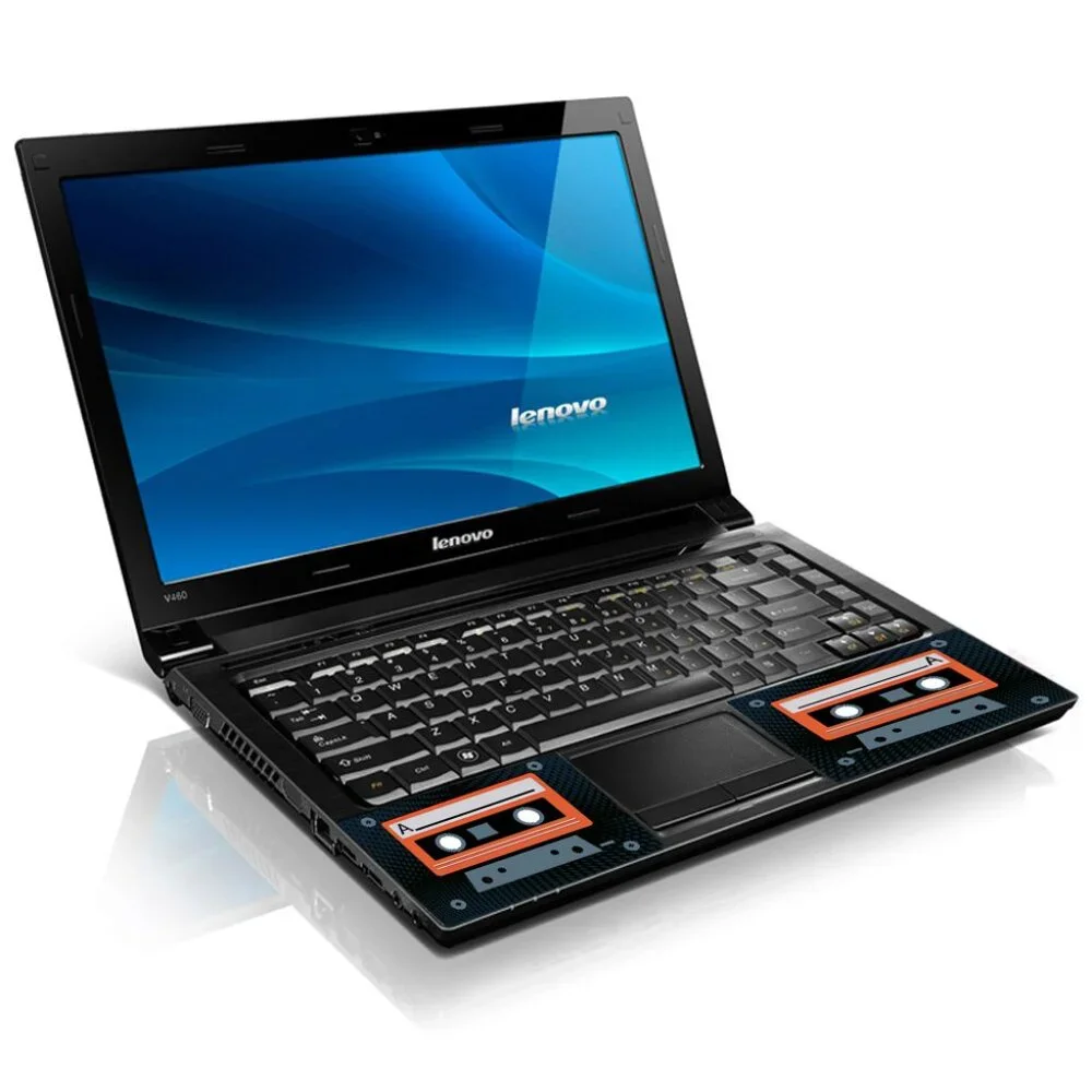 LSS 15.6 & 17.3 Inches Laptop Notebook Skin Sticker Decal - Cassette Design